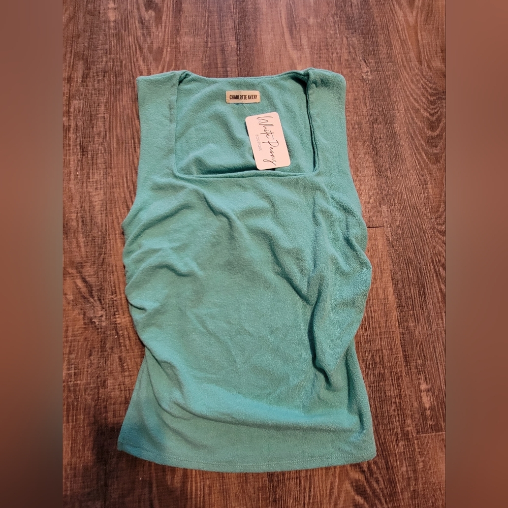 Charlotte Avery Women's tank top cinch gathered sides